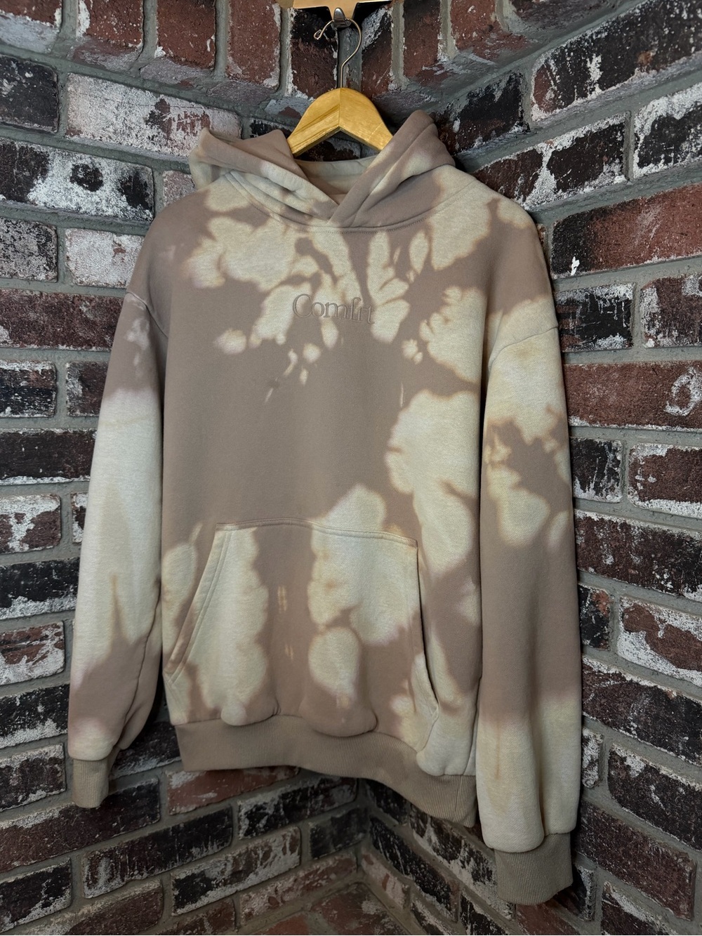Comfrt Signature Collection Bark Hoodie- One of One Custom Bleach Tiedye Design